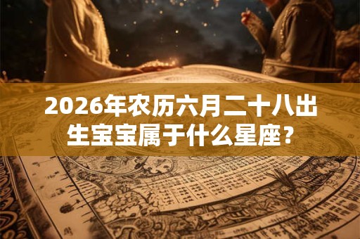 2026年农历六月二十八出生宝宝属于什么星座？
