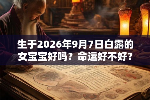 生于2026年9月7日白露的女宝宝好吗？命运好不好？