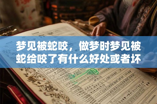 梦见被蛇咬，做梦时梦见被蛇给咬了有什么好处或者坏处