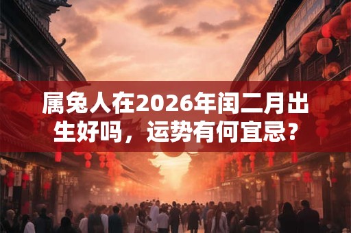属兔人在2026年闰二月出生好吗，运势有何宜忌？