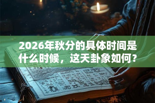 2026年秋分的具体时间是什么时候，这天卦象如何？