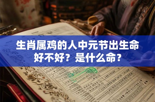 生肖属鸡的人中元节出生命好不好？是什么命？