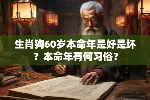 生肖狗60岁本命年是好是坏?本命年有何习俗? 生肖狗60岁本命年是好是坏?本命年有何习俗?