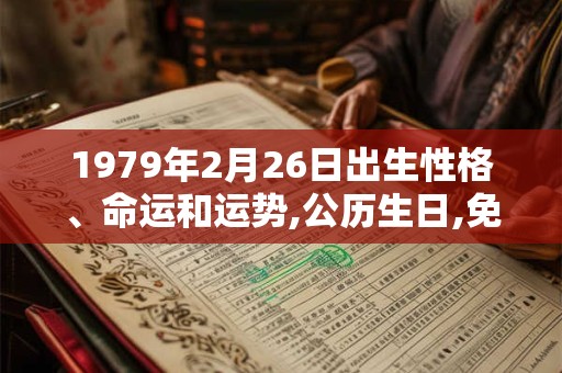 1979年2月26日出生性格、命运和运势,公历生日,免费算命