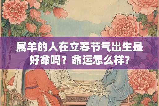 属羊的人在立春节气出生是好命吗？命运怎么样？