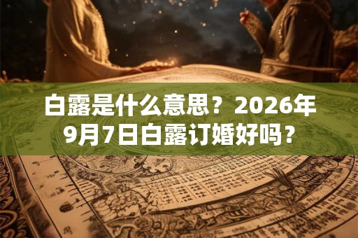 白露是什么意思？2026年9月7日白露订婚好吗？