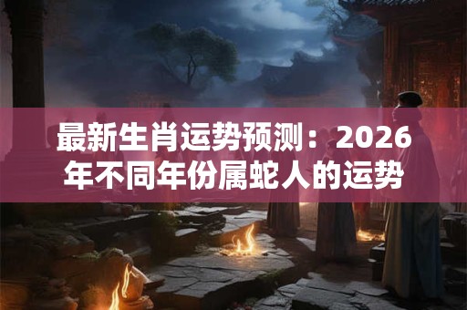 最新生肖运势预测：2026年不同年份属蛇人的运势
