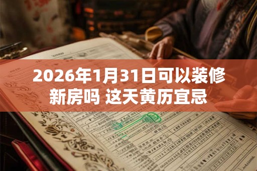 2026年1月31日可以装修新房吗 这天黄历宜忌