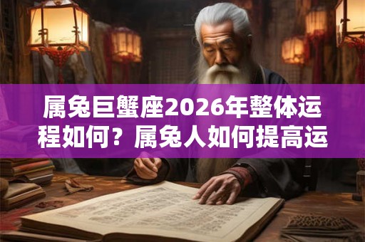 属兔巨蟹座2026年整体运程如何？属兔人如何提高运气