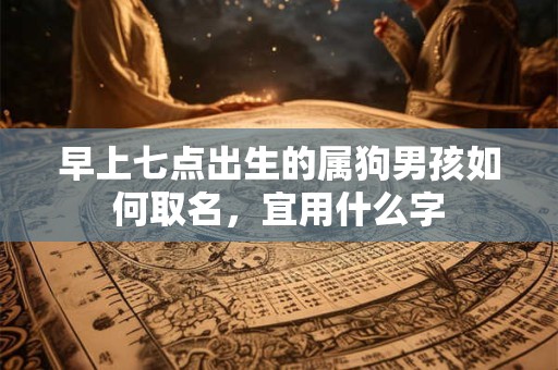 早上七点出生的属狗男孩如何取名，宜用什么字