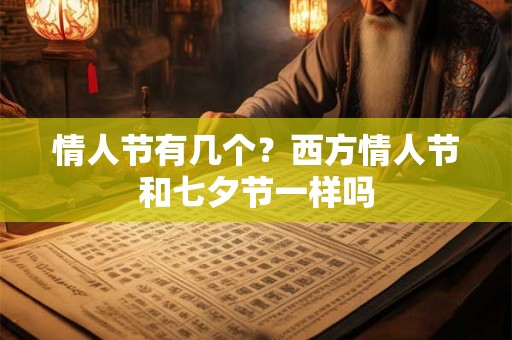 情人节有几个？西方情人节和七夕节一样吗