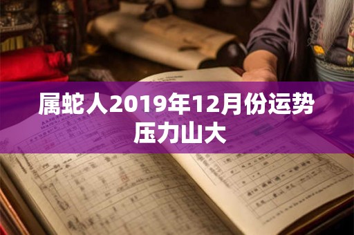 属蛇人2019年12月份运势 压力山大