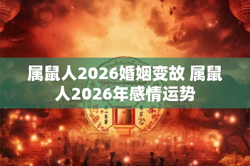 属鼠人2026婚姻变故 属鼠人2026年感情运势