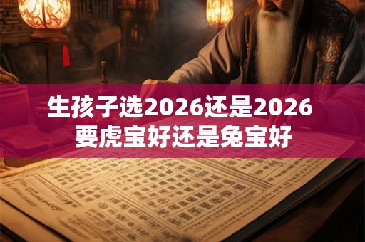 生孩子选2026还是2026 要虎宝好还是兔宝好 生孩子选2026还是2026 要虎宝好还是兔宝好