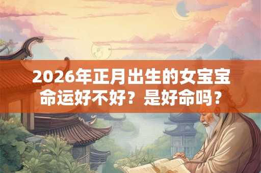 2026年正月出生的女宝宝命运好不好？是好命吗？