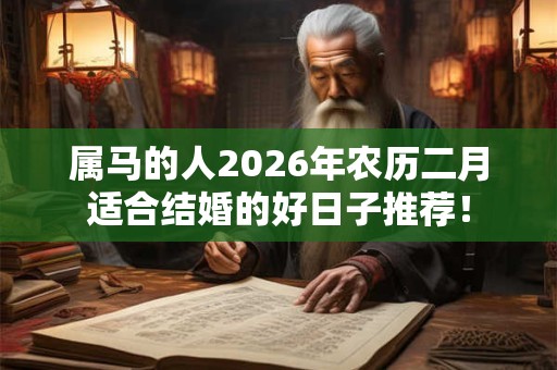 属马的人2026年农历二月适合结婚的好日子推荐！