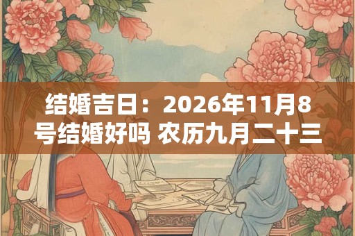 结婚吉日：2026年11月8号结婚好吗 农历九月二十三宜嫁娶吗