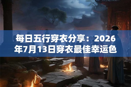 每日五行穿衣分享：2026年7月13日穿衣最佳幸运色