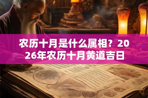 农历十月是什么属相？2026年农历十月黄道吉日