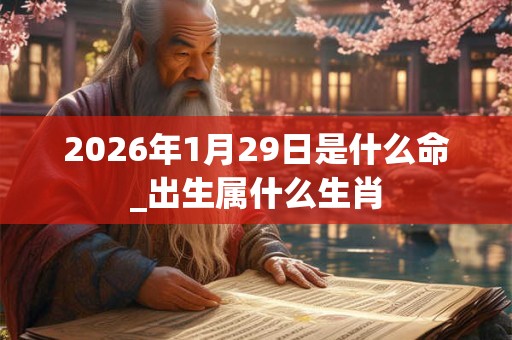 2026年1月29日是什么命_出生属什么生肖