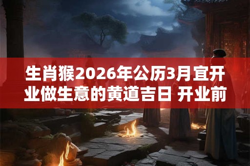 生肖猴2026年公历3月宜开业做生意的黄道吉日 开业前准备事项