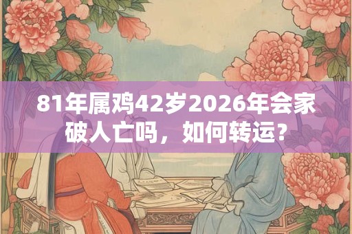 81年属鸡42岁2026年会家破人亡吗，如何转运？