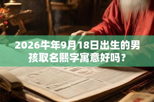 2026牛年9月18日出生的男孩取名熙字寓意好吗? 2026牛年9月18日出生的男孩取名熙字寓意好吗?
