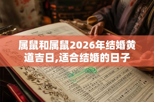 属鼠和属鼠2026年结婚黄道吉日,适合结婚的日子