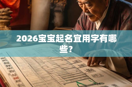 2026宝宝起名宜用字有哪些？