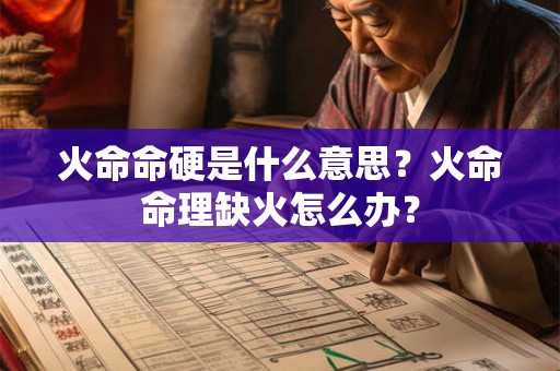 火命命硬是什么意思？火命命理缺火怎么办？