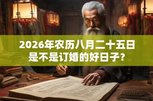 2026年农历八月二十五日是不是订婚的好日子？
