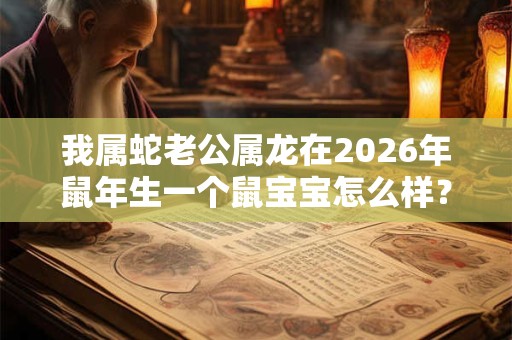 我属蛇老公属龙在2026年鼠年生一个鼠宝宝怎么样？