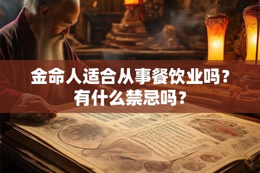 金命人适合从事餐饮业吗？有什么禁忌吗？