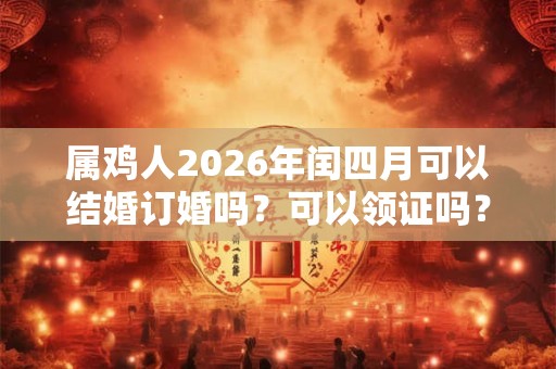 属鸡人2026年闰四月可以结婚订婚吗？可以领证吗？