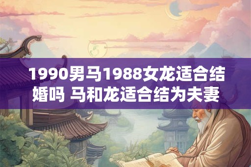 1990男马1988女龙适合结婚吗 马和龙适合结为夫妻吗