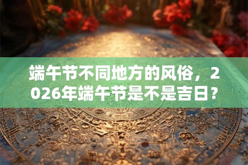 端午节不同地方的风俗，2026年端午节是不是吉日？