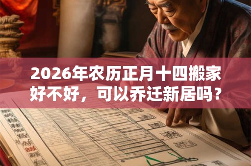 2026年农历正月十四搬家好不好，可以乔迁新居吗？