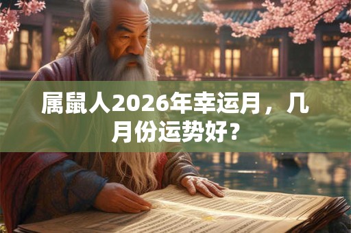 属鼠人2026年幸运月，几月份运势好？