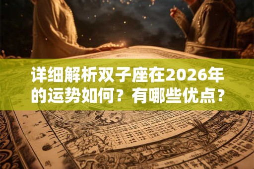 详细解析双子座在2026年的运势如何？有哪些优点？
