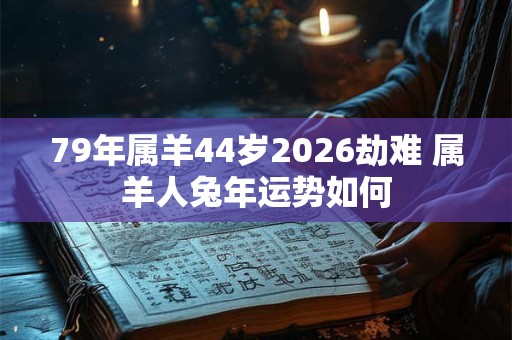 79年属羊44岁2026劫难 属羊人兔年运势如何
