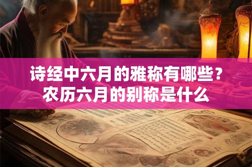 诗经中六月的雅称有哪些？农历六月的别称是什么