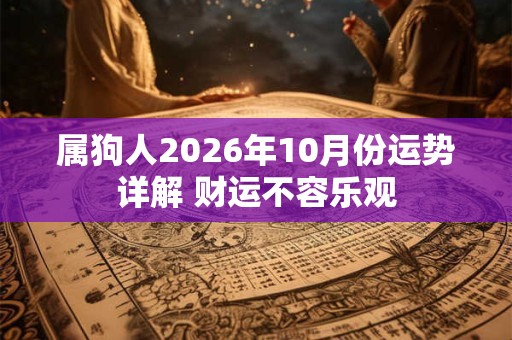 属狗人2026年10月份运势详解 财运不容乐观