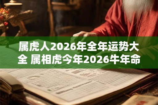 属虎人2026年全年运势大全 属相虎今年2026牛年命运怎么样 属虎人2026年全年运势大全 属相虎今年2026牛年命运怎么样