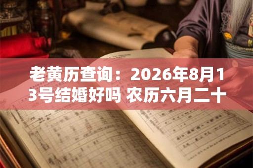 老黄历查询:2026年8月13号结婚好吗 农历六月二十四宜嫁娶吗 老黄历查询:2026年8月13号结婚好吗 农历六月二十四宜嫁娶吗