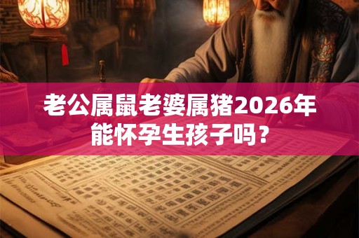 老公属鼠老婆属猪2026年能怀孕生孩子吗? 老公属鼠老婆属猪2026年能怀孕生孩子吗?