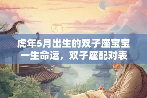 虎年5月出生的双子座宝宝一生命运，双子座配对表