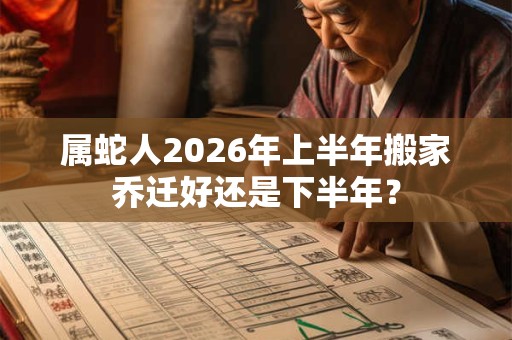 属蛇人2026年上半年搬家乔迁好还是下半年？