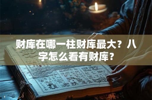 财库在哪一柱财库最大？八字怎么看有财库？