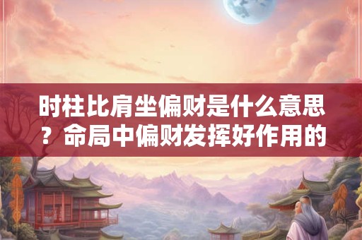 时柱比肩坐偏财是什么意思？命局中偏财发挥好作用的条件