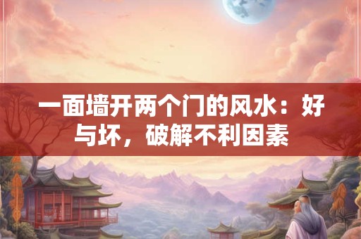 一面墙开两个门的风水：好与坏，破解不利因素